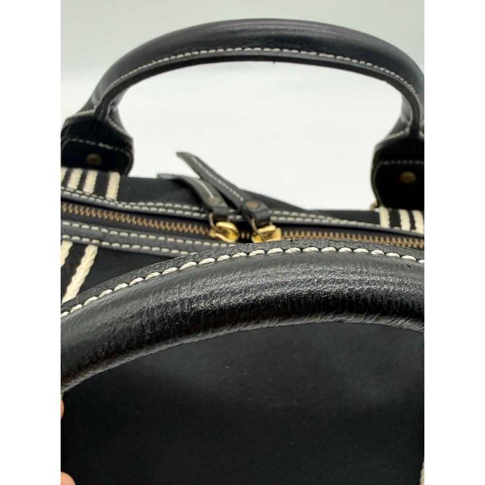 Burberry London Blue Label Black Canvas Leather Mini Boston Duffle Handbag - Picture 11 of 14